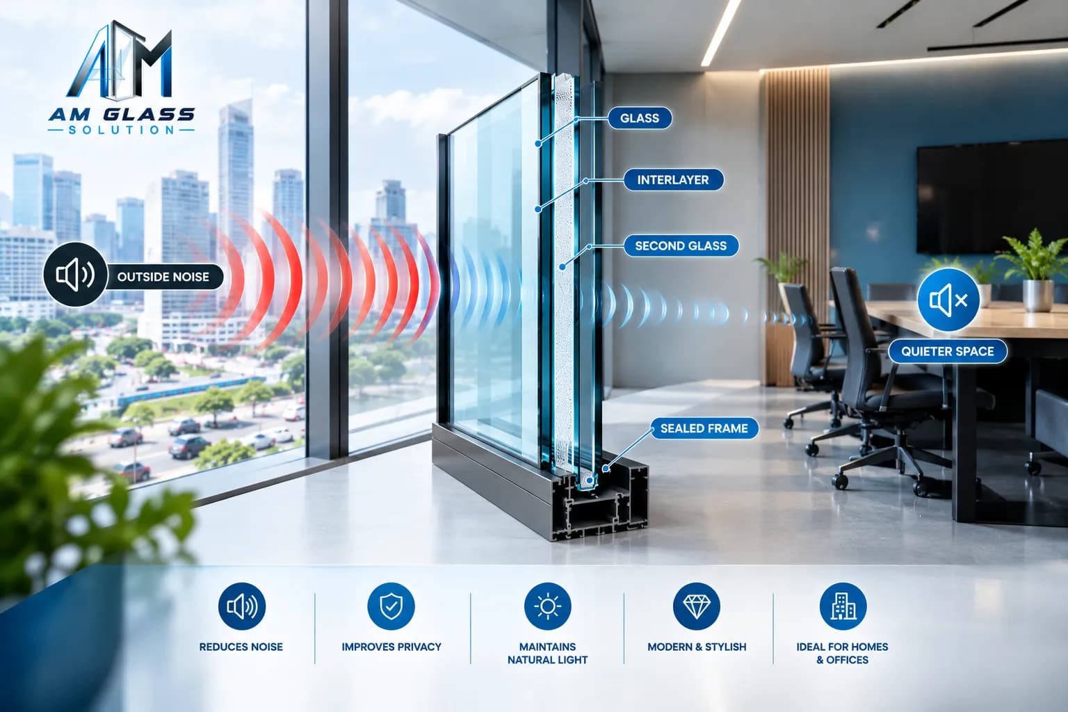 What is Acoustic Glass and How Does It Reduce Noise?